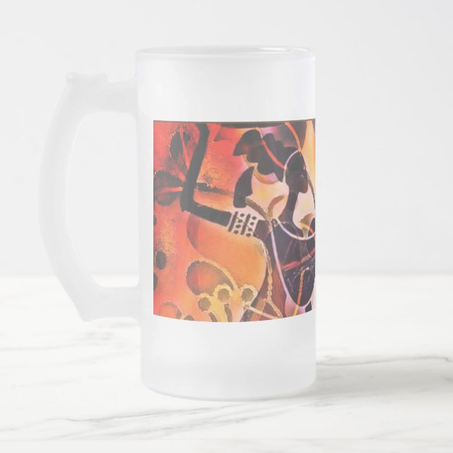 Taza De Cristal Esmerilado Familia (Izquierda)