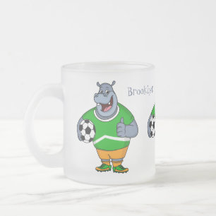 Taza De Cristal Esmerilado Famoso ilustracion de personalizado de futbolista