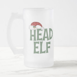Taza De Cristal Esmerilado Famoso Navidad Elf Frotado Mug