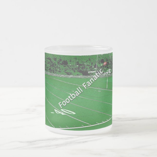 Taza De Cristal Esmerilado Fanático del fútbol (Centro)
