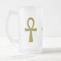 Fancy Gold Ankh Mugs