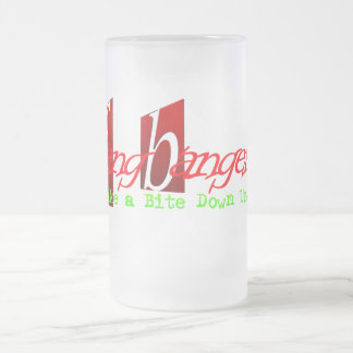 Taza De Cristal Esmerilado FangBangers toma una mordedura abajo debajo del