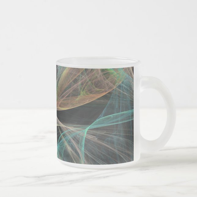 Taza De Cristal Esmerilado Fantasía espacial (Derecha)