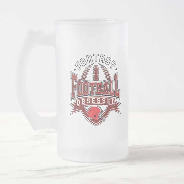 Taza De Cristal Esmerilado Fantasía obsesionada con la Liga FFL (Izquierda)