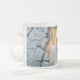 Taza De Cristal Esmerilado Fantasma Cuidada Halloween - Gracioso Diseño de Mu
