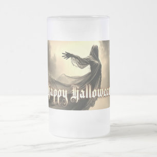 Taza De Cristal Esmerilado Fantasma negra en Hellscape - Halloween