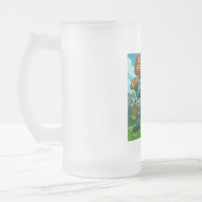 Taza De Cristal Esmerilado Fantasy football (Izquierda)