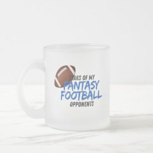 Taza De Cristal Esmerilado Fantasy Football Mug