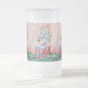 Taza De Cristal Esmerilado Fantasy Pixie Fairy Thunder_Cove