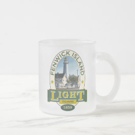Taza De Cristal Esmerilado Faro de la isla de Fenwick