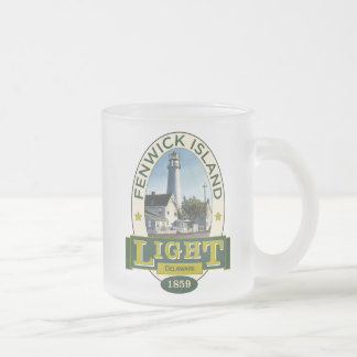 Taza De Cristal Esmerilado Faro de la isla de Fenwick