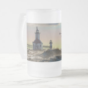 Taza De Cristal Esmerilado Faro de San José Painterly Frost Mug