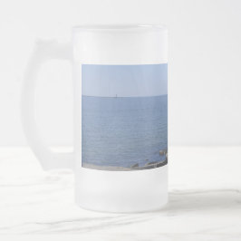 Taza De Cristal Esmerilado Faro North Pierhead, Ludington, MI