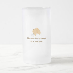 Taza De Cristal Esmerilado Fart en la iglesia