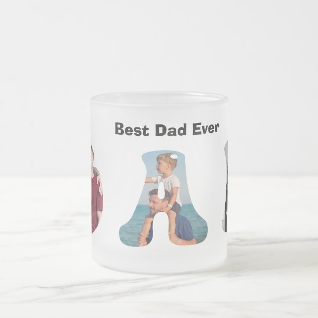 Taza De Cristal Esmerilado Father’s Day Gift for Dad \ Best Dad Ever (Centro)