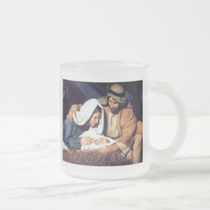 Taza De Cristal Esmerilado fe bíblica Jesucristo oración inspiradora