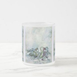 Taza De Cristal Esmerilado Fe de ensueño de la noche del verano