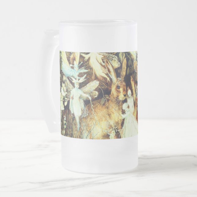 Taza De Cristal Esmerilado Fe y conejo (Anverso izquierdo)