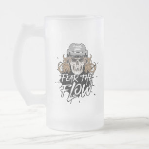 Taza De Cristal Esmerilado Fear The Flow (hockey hair)