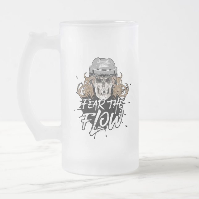 Taza De Cristal Esmerilado Fear The Flow (hockey hair) (Izquierda)