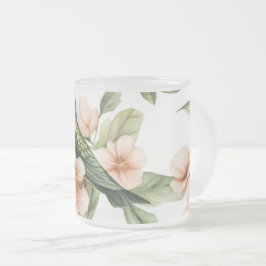 Taza De Cristal Esmerilado Feathered Friend Milk Glass