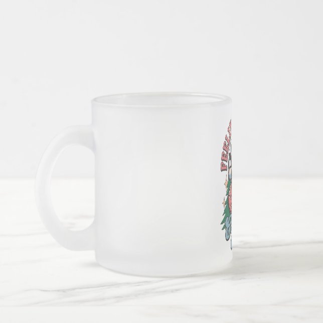 Taza De Cristal Esmerilado Feelin’ Jolly Christmas Sant (Izquierda)