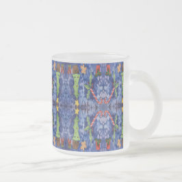 Taza De Cristal Esmerilado Felices Fiestas Clásicos Navidades Iconos Acuarela