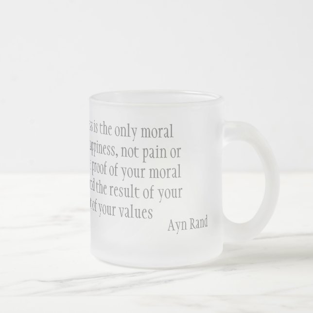 Taza De Cristal Esmerilado Felicidad (Derecha)