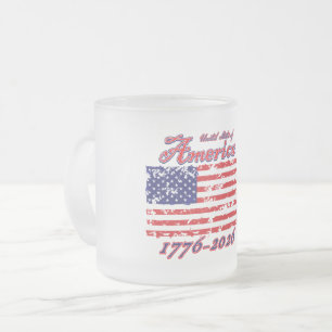 Taza De Cristal Esmerilado Feliz 250 América