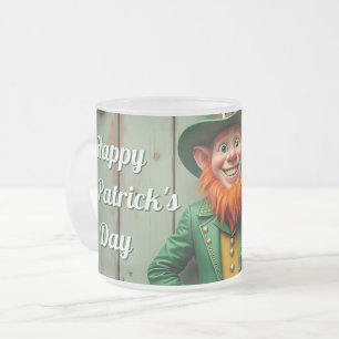 Taza De Cristal Esmerilado Feliz Día de San Patricio