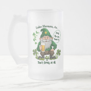 Taza De Cristal Esmerilado Feliz Día de San Patricio