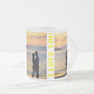 Taza De Cristal Esmerilado Feliz Día de San Valentín 2024