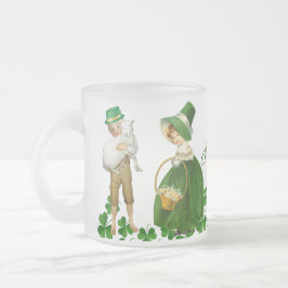 Taza De Cristal Esmerilado Feliz Día de Santo Patrocinador Chica Chica Chica