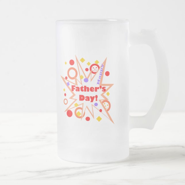 Taza De Cristal Esmerilado Feliz Día del Padre (Derecha)