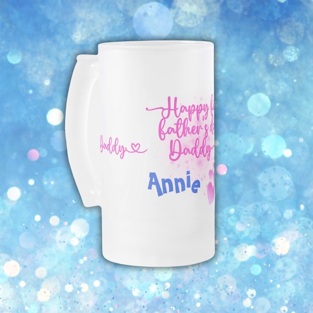 Taza De Cristal Esmerilado Feliz Día del Padre Papá | (Subido por el creador)