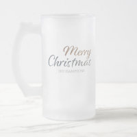 Feliz Navidad Faux Silver y Gold Purpurina Persona
