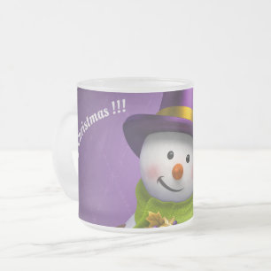 Taza De Cristal Esmerilado Feliz Navidad Mug