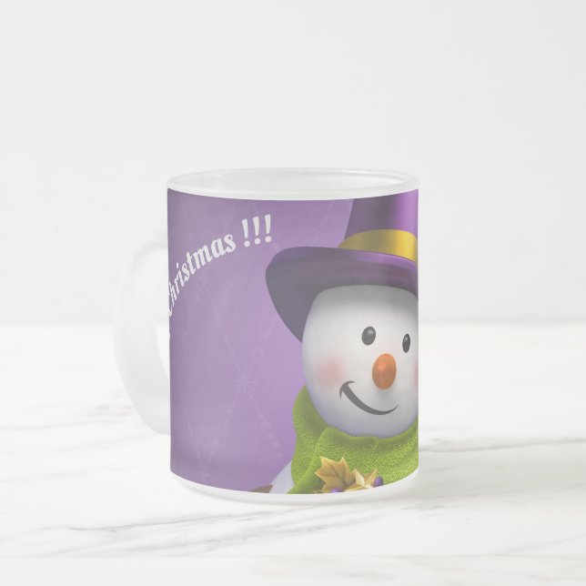 Taza De Cristal Esmerilado Feliz Navidad Mug (Anverso izquierdo)