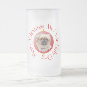 Taza De Cristal Esmerilado Feliz Navidad Pekín