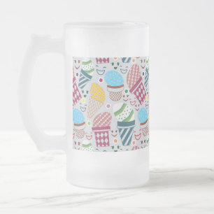 Taza De Cristal Esmerilado Feliz Pascua