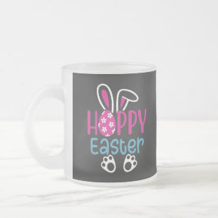 Taza De Cristal Esmerilado Feliz Pascua-54411