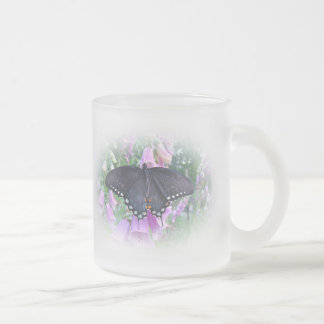 Taza De Cristal Esmerilado Femenino Spicebush Swallowtail Butfly