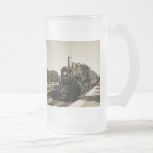Taza De Cristal Esmerilado Ferrocarril histórico