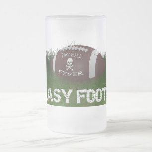 Taza De Cristal Esmerilado Fiebre del fútbol de la fantasía
