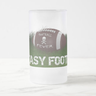 Taza De Cristal Esmerilado Fiebre del fútbol de la fantasía
