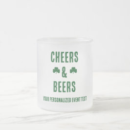 Taza De Cristal Esmerilado Fiesta de cervezas y aplausos