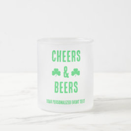 Taza De Cristal Esmerilado Fiesta de Cheers y Cervezas