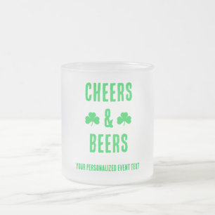 Taza De Cristal Esmerilado Fiesta de Cheers y Cervezas