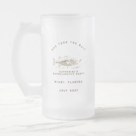 Taza De Cristal Esmerilado Fiesta de Despedida de Soltera con Tema de Pesca P