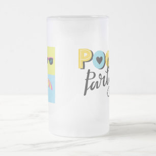 Taza De Cristal Esmerilado Fiesta de la piscina Mugre